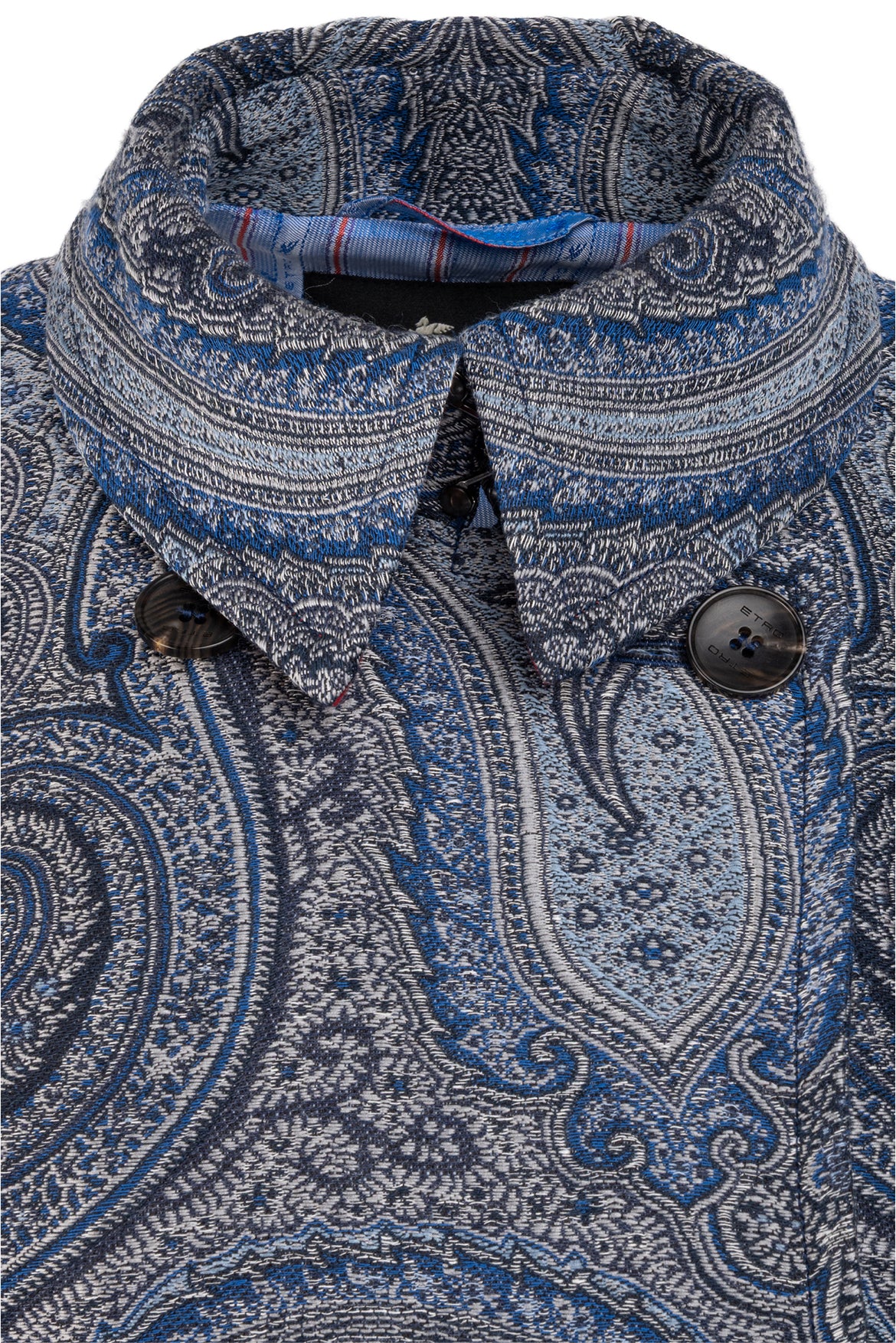 Etro Size 38 Jacquard Paisley Trench Coat - Image 3
