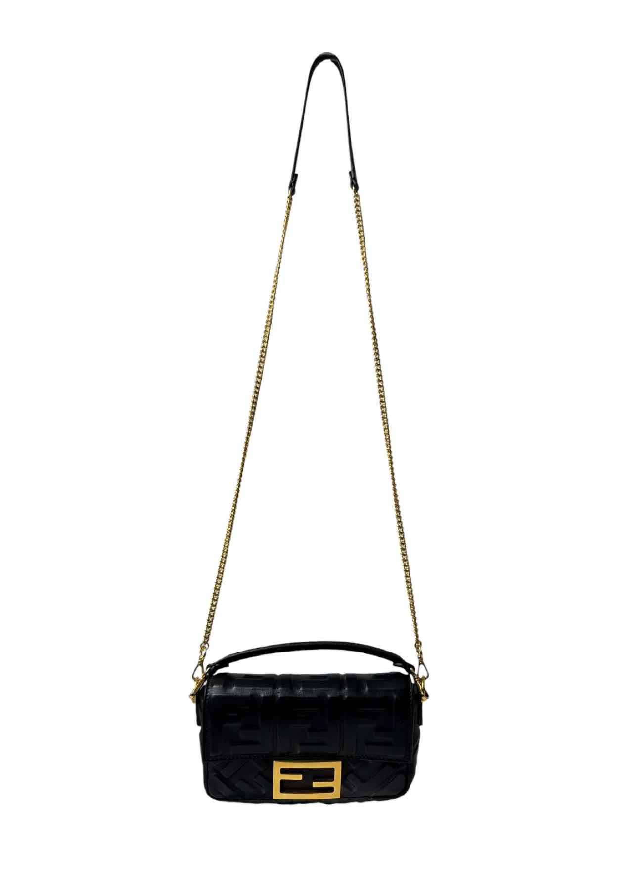 Fendi Leather Mini Baguette Purse - Image 6