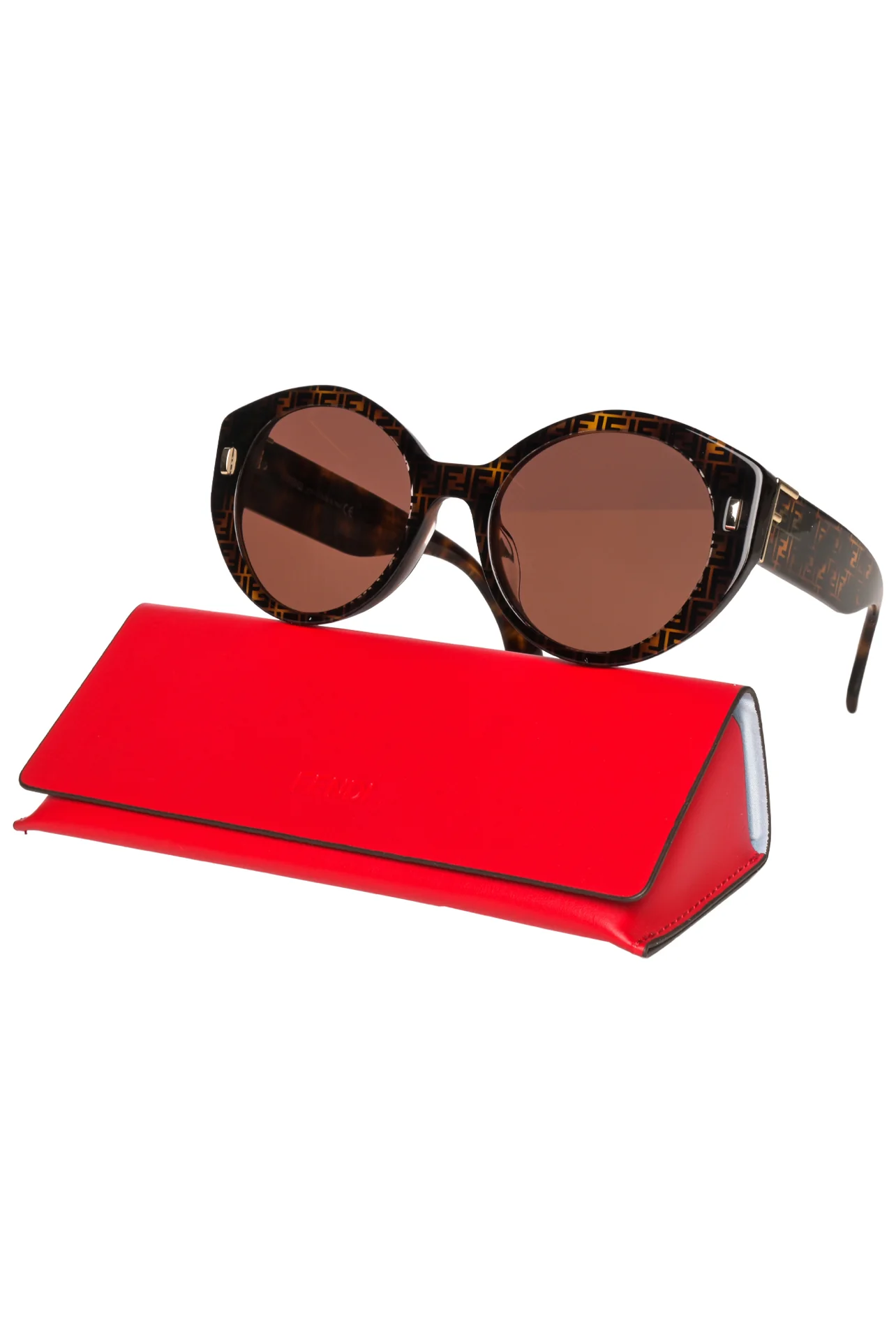 Fendi Monogram Round Sunglasses - Image 5