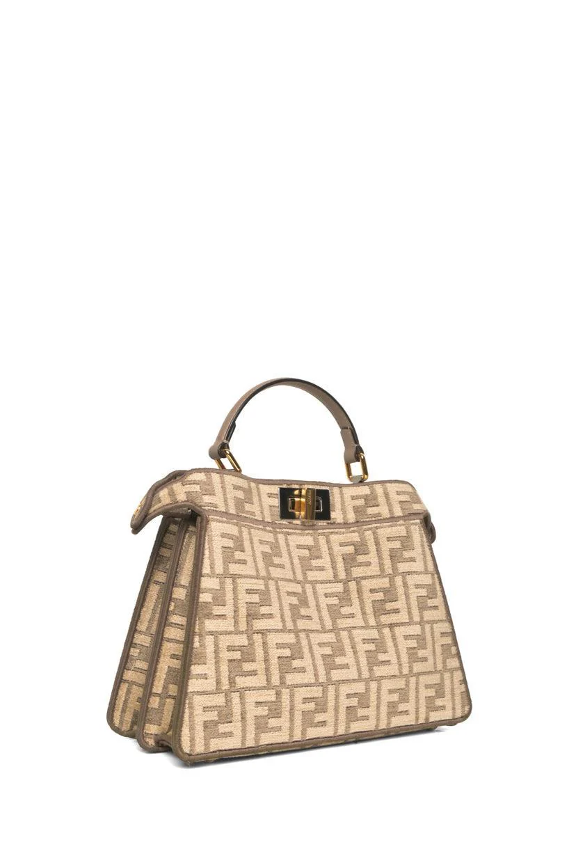 Fendi Peekaboo Iseeu Chenille Vitello Seta FF Bag - Image 2