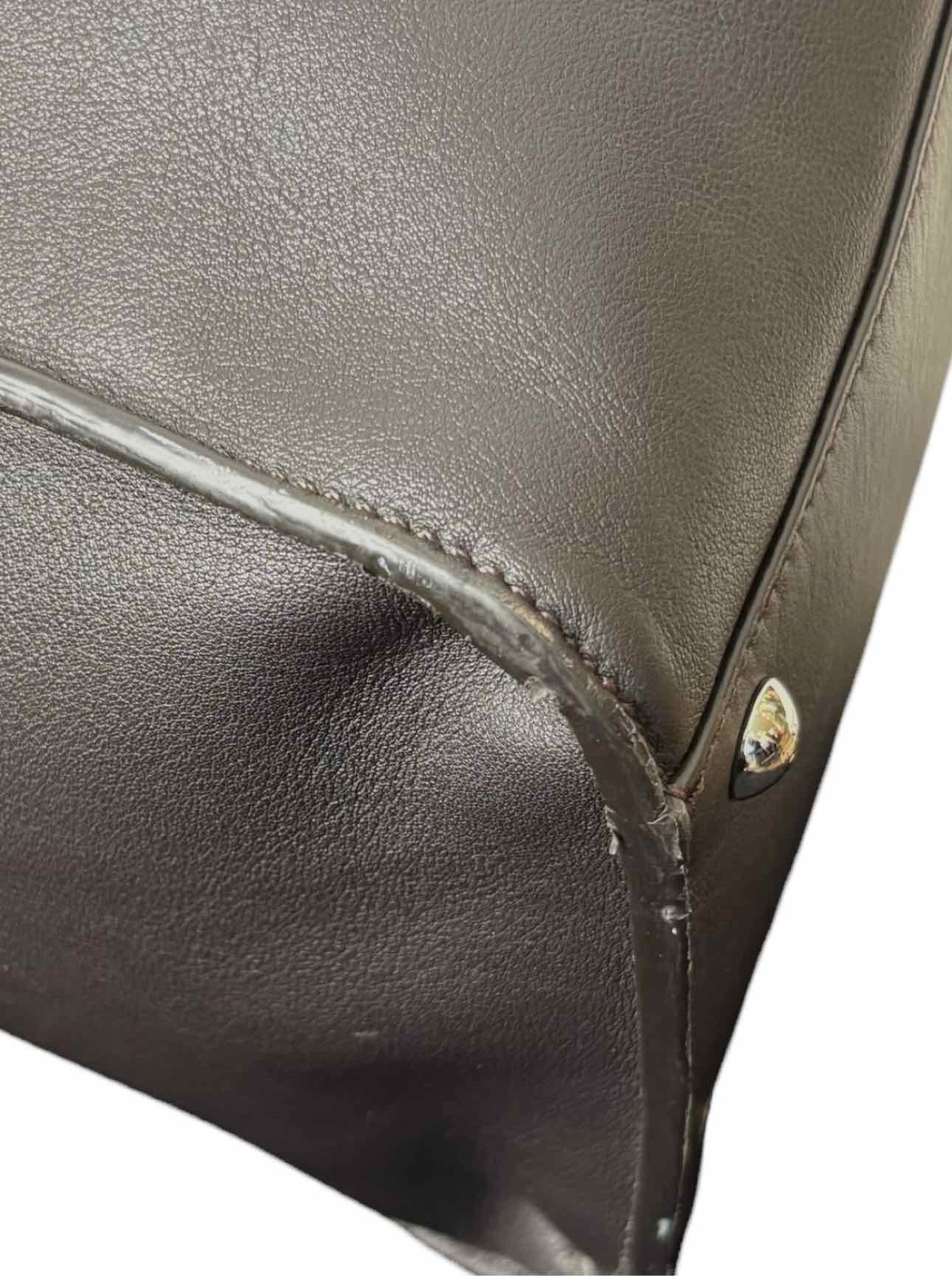 Fendi Peekaboo X-lite Leather Monogram Fur Lined Purse - Image 13