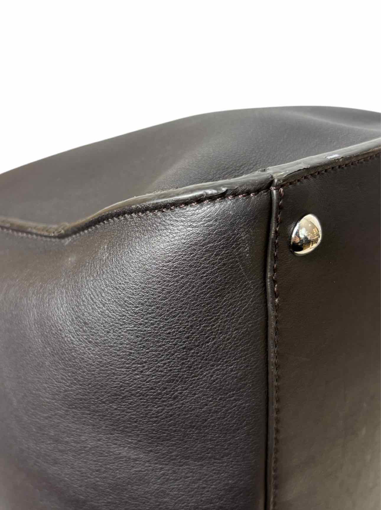 Fendi Peekaboo X-lite Leather Monogram Fur Lined Purse - Image 18