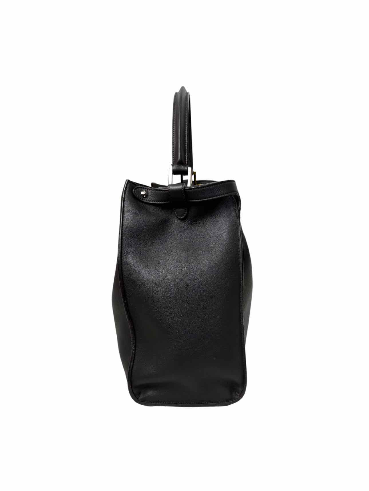 Fendi Peekaboo X-lite Leather Monogram Fur Lined Purse - Image 4