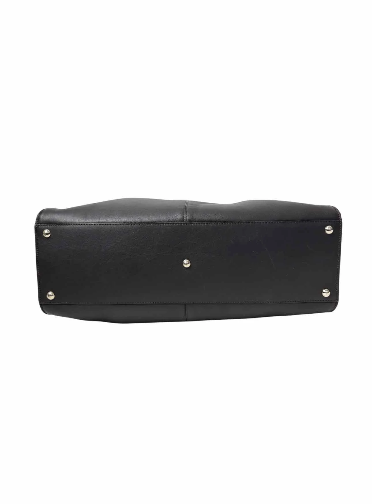 Fendi Peekaboo X-lite Leather Monogram Fur Lined Purse - Image 5