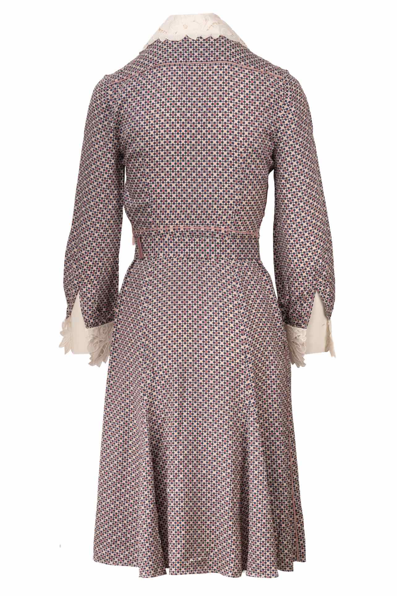 Fendi Size 0 Silk Printed Belted Dress - Image 2