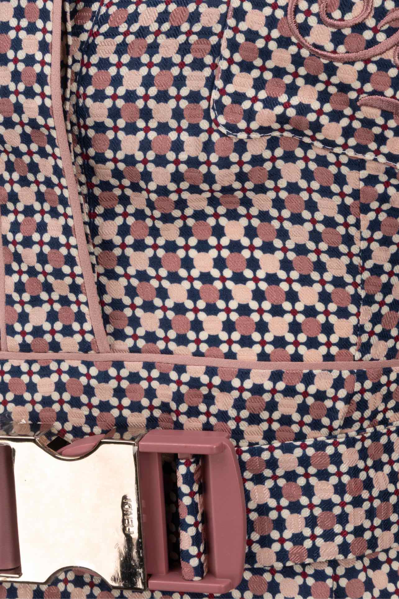 Fendi Size 0 Silk Printed Belted Dress - Image 3