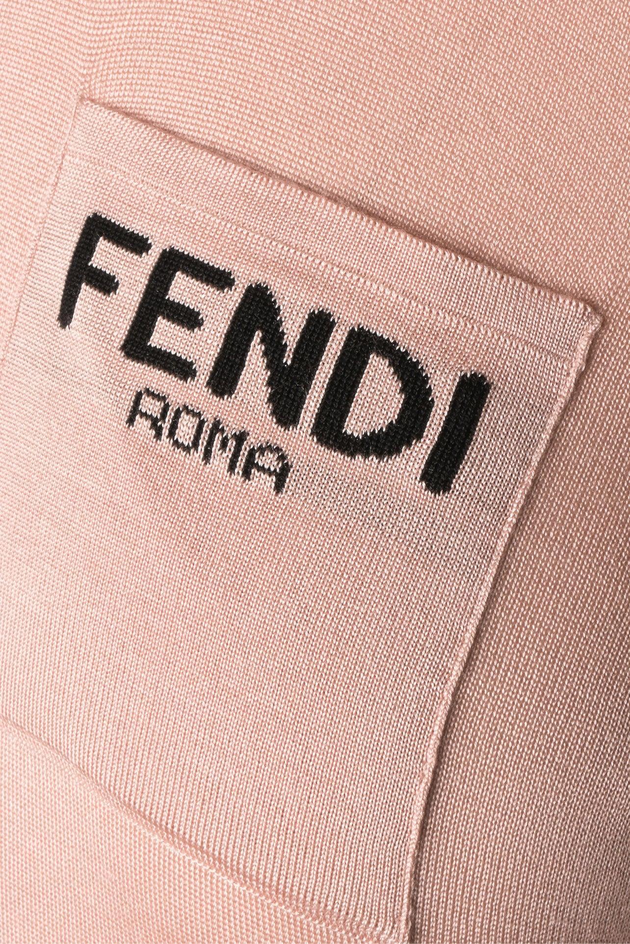 Fendi Size 2 2020 Logo Silk Knit Mock Neck Pullover Sweater - Image 3
