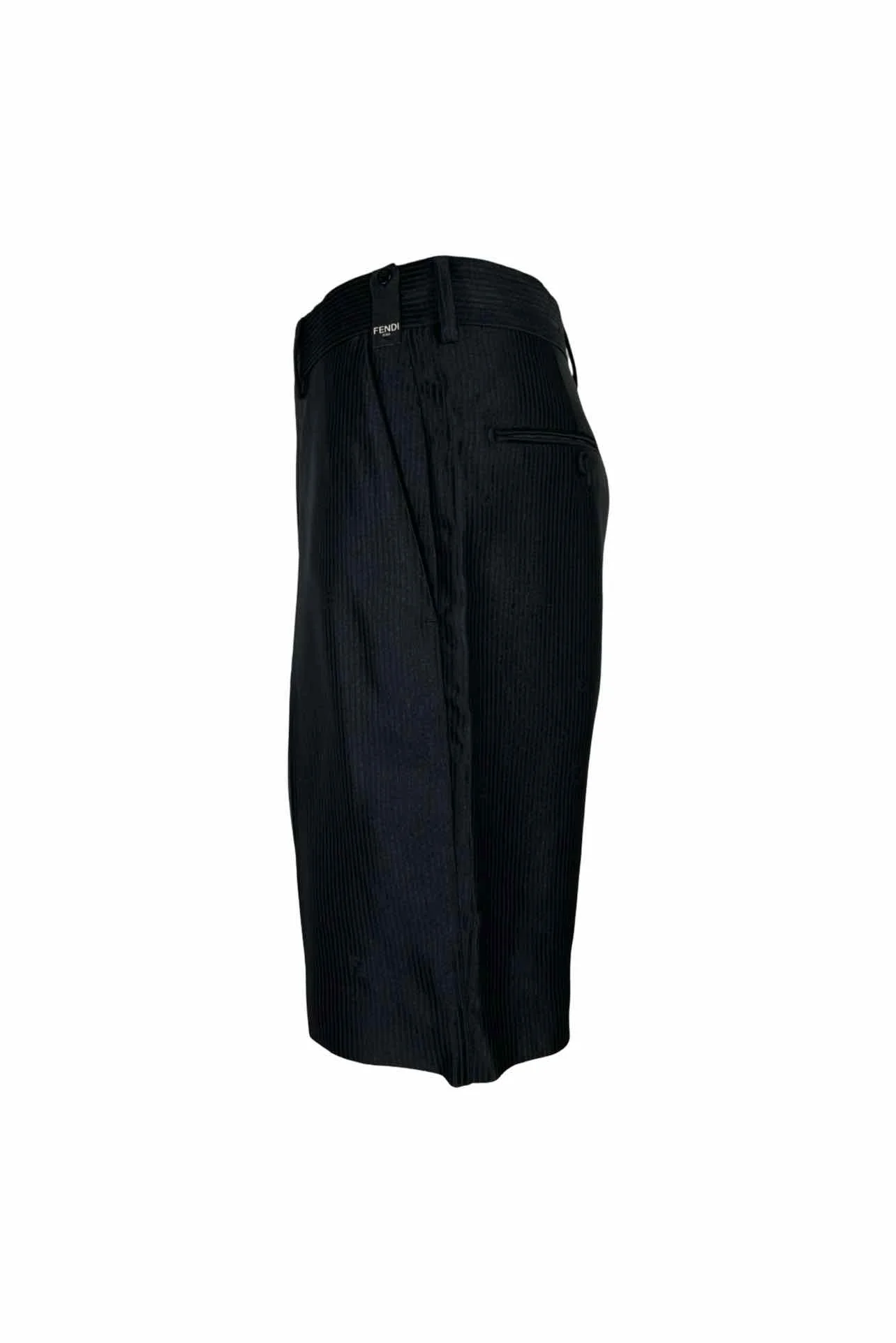 Fendi Size 32 Men's FF Pinstripe Shorts - Image 2