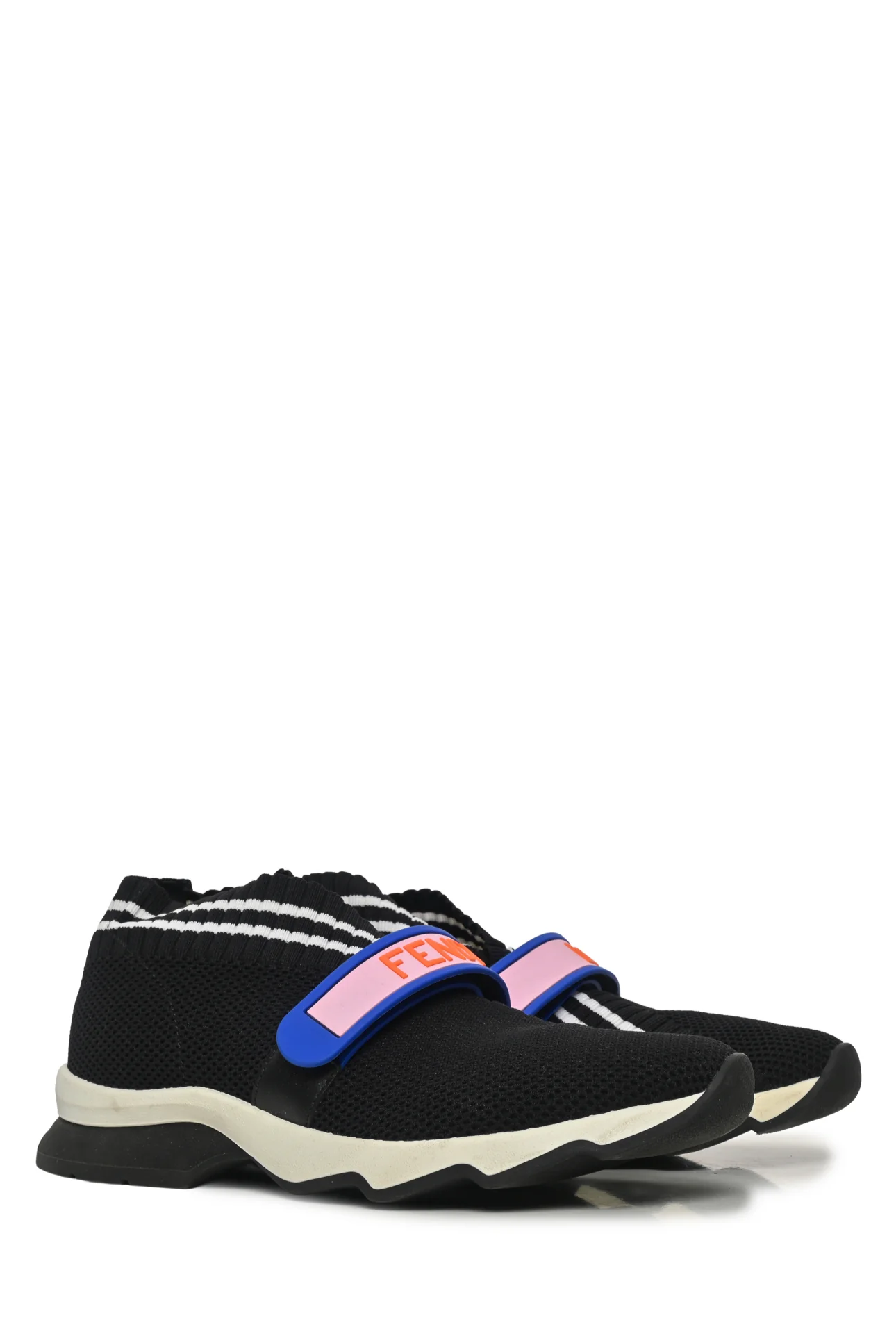 Fendi Size 36.5 Fendi Love Rockoko Knit Sneaker - Image 2