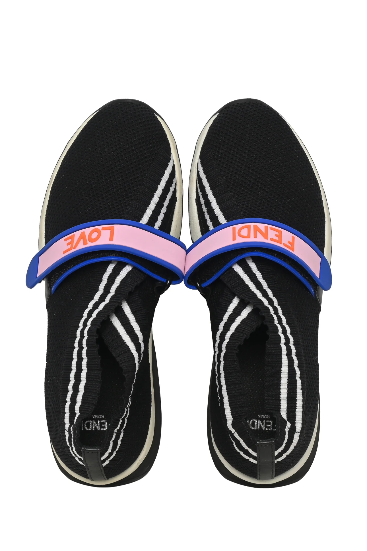 Fendi Size 36.5 Fendi Love Rockoko Knit Sneaker - Image 5