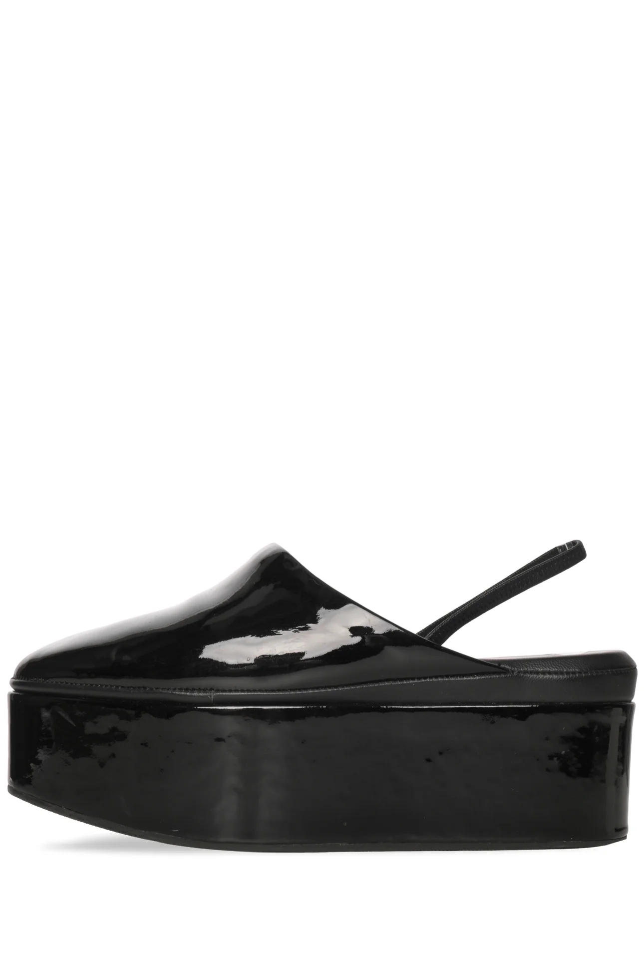 Fendi Size 37.5 Patent Leather Platform Slingback Mules - Image 3