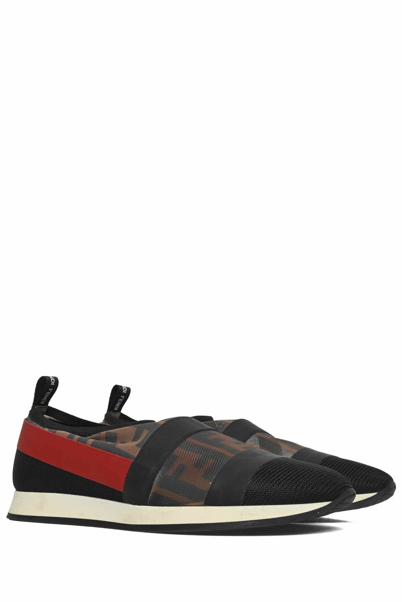 Fendi Size 37 Zucca FF Logo Mesh Slip On Sneaker - Image 2