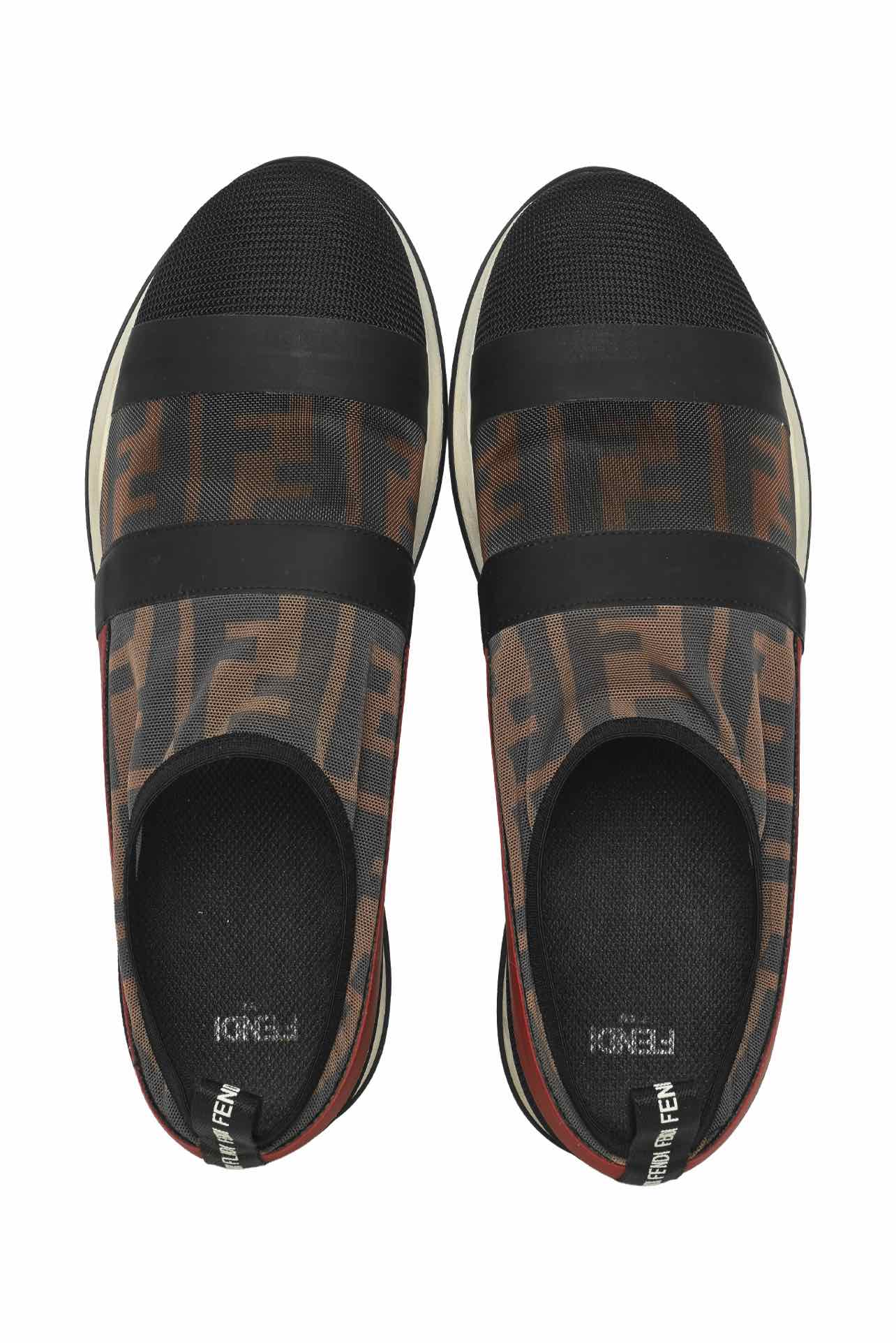 Fendi Size 37 Zucca FF Logo Mesh Slip On Sneaker - Image 7
