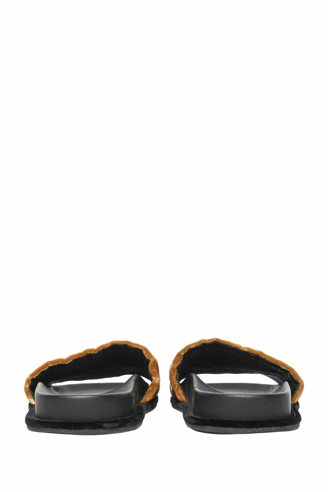 Fendi Size 38 FF Velvet Slide Sandals - Image 5