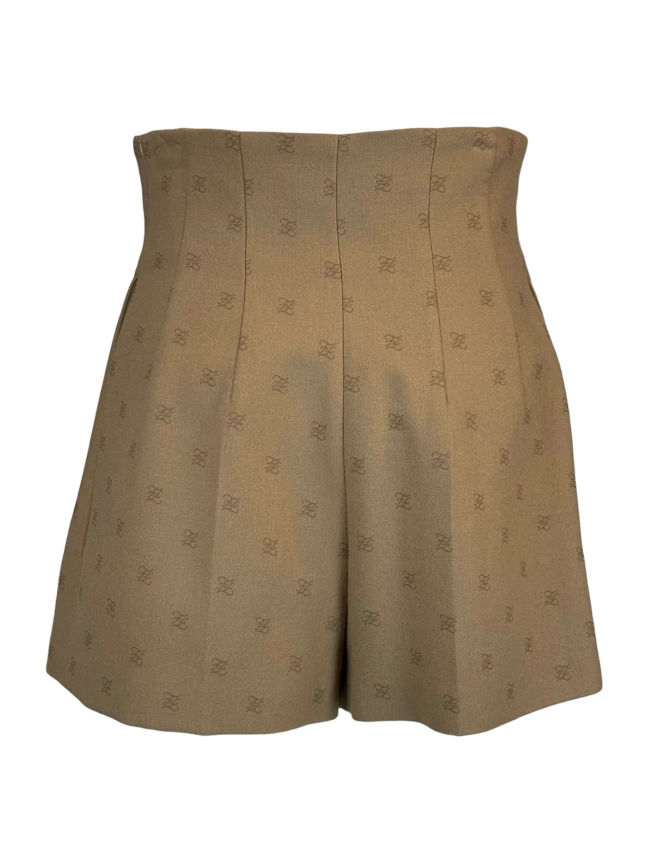 Fendi Size 4 FF Karligraphy Tailored High-Waisted Shorts - Image 2