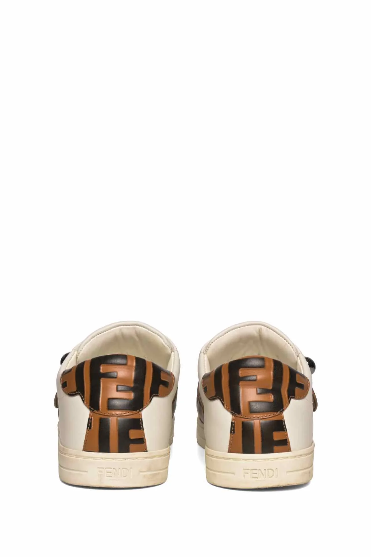 Fendi Size 40.5 Pearland Buckle Zucca FF Strap Slip-On Sneaker - Image 6
