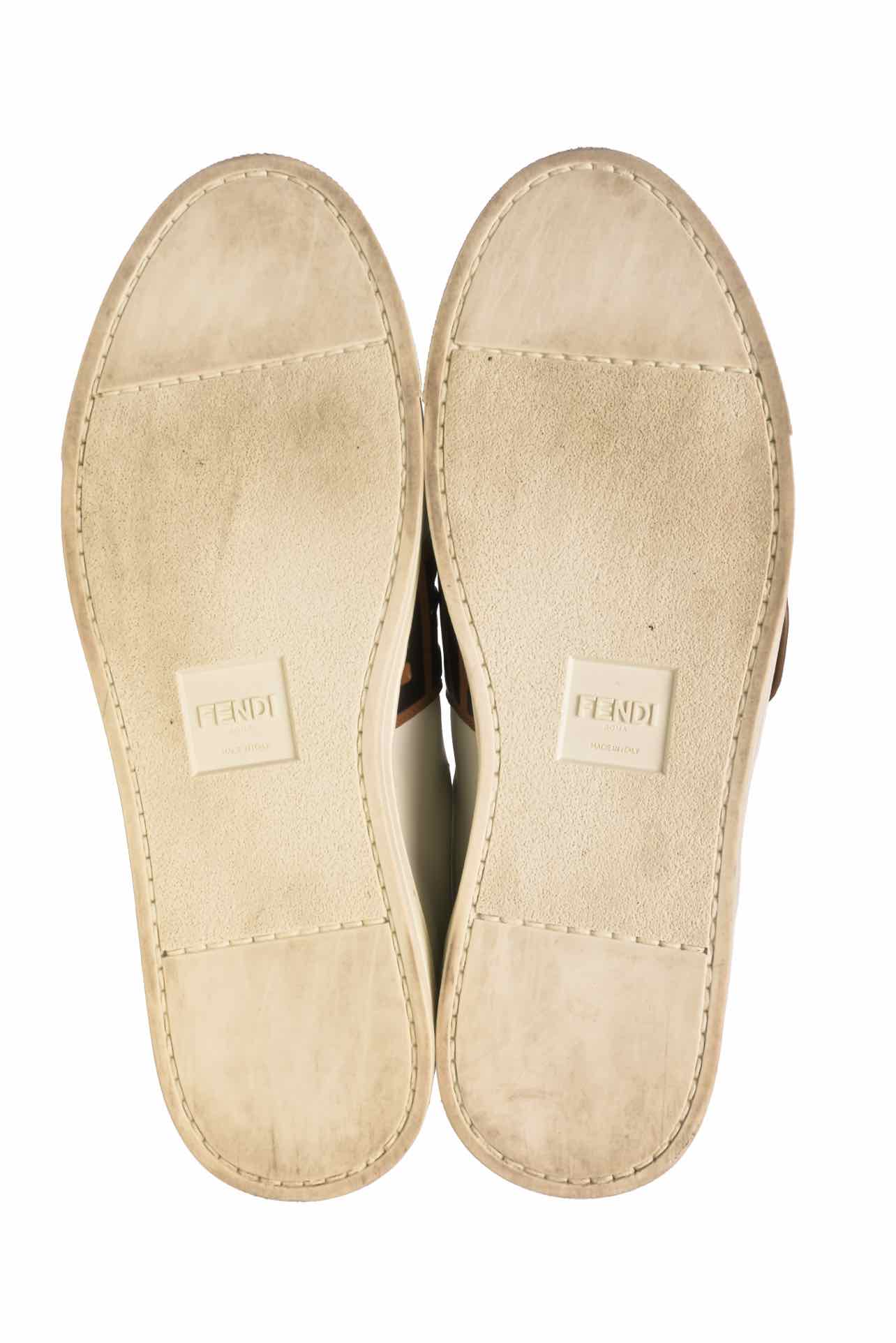 Fendi Size 40.5 Pearland Buckle Zucca FF Strap Slip-On Sneaker - Image 7