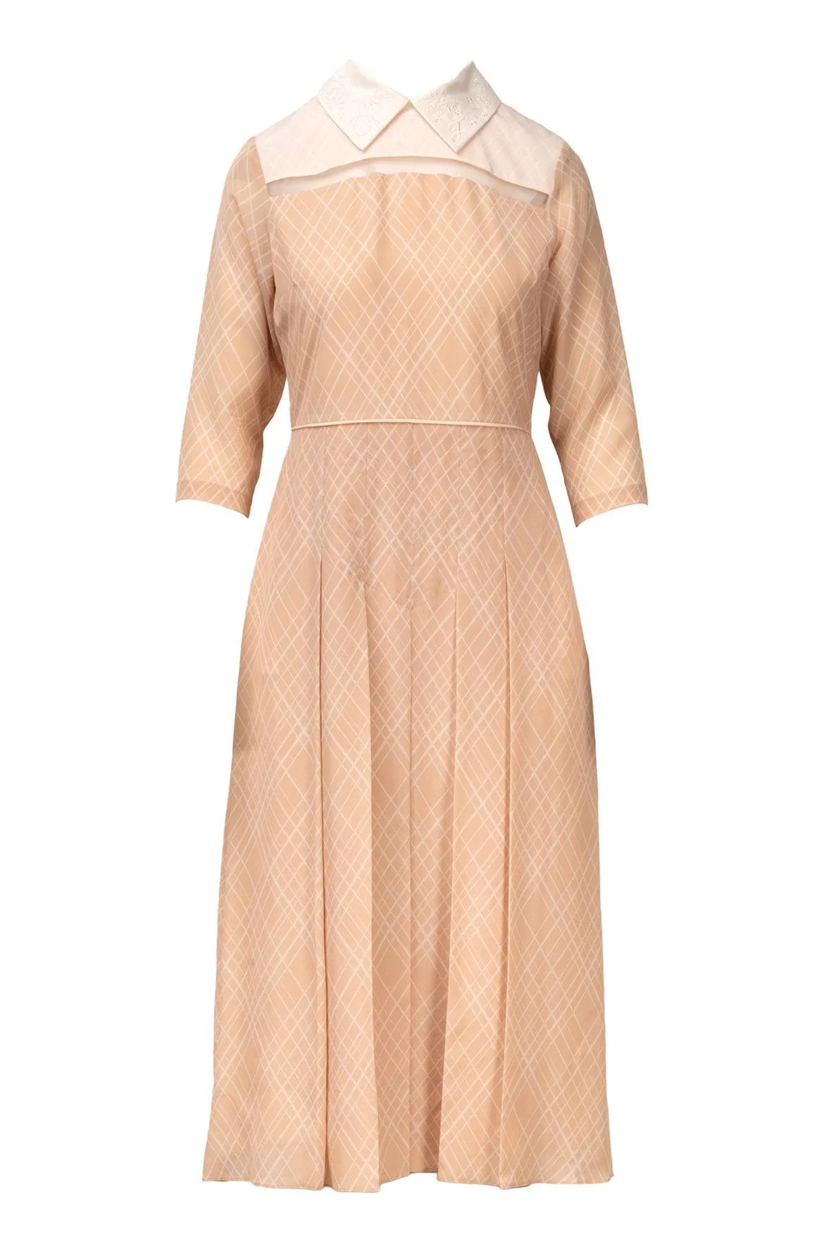Fendi Size 42 Pattern Midi Dress