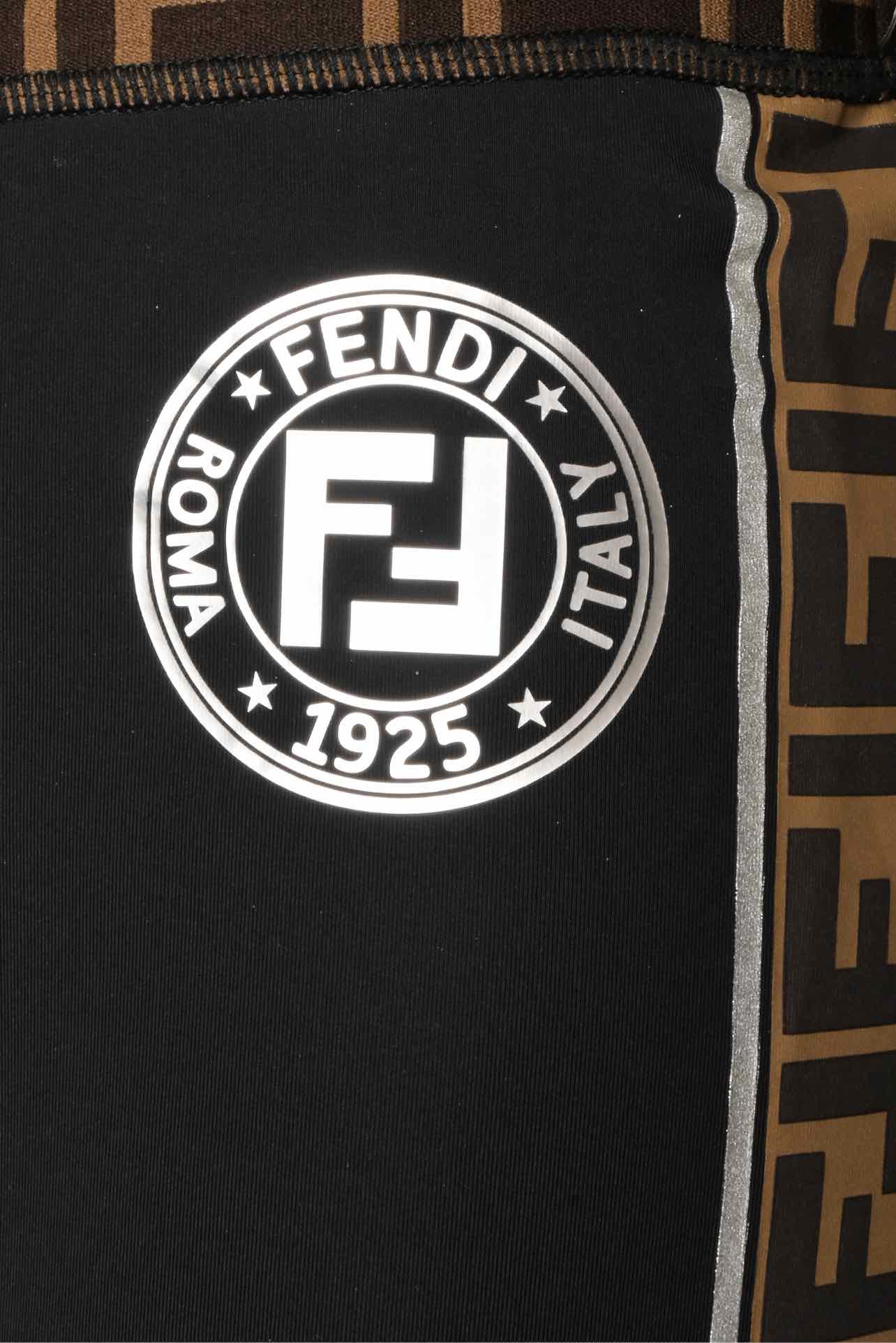 Fendi Size 6 FF Logo Stripe Cycling Shorts - Image 3