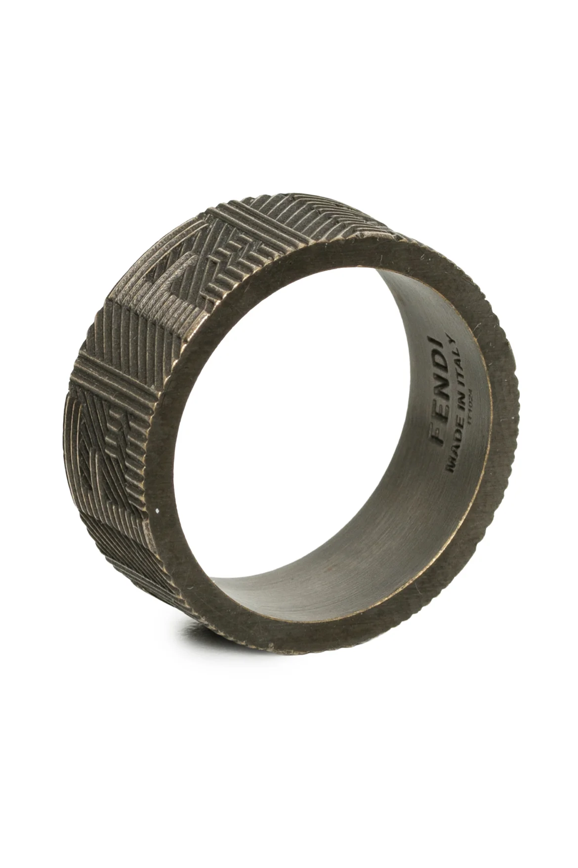 Fendi Size M (9.5) Men's FF Ring - Image 2