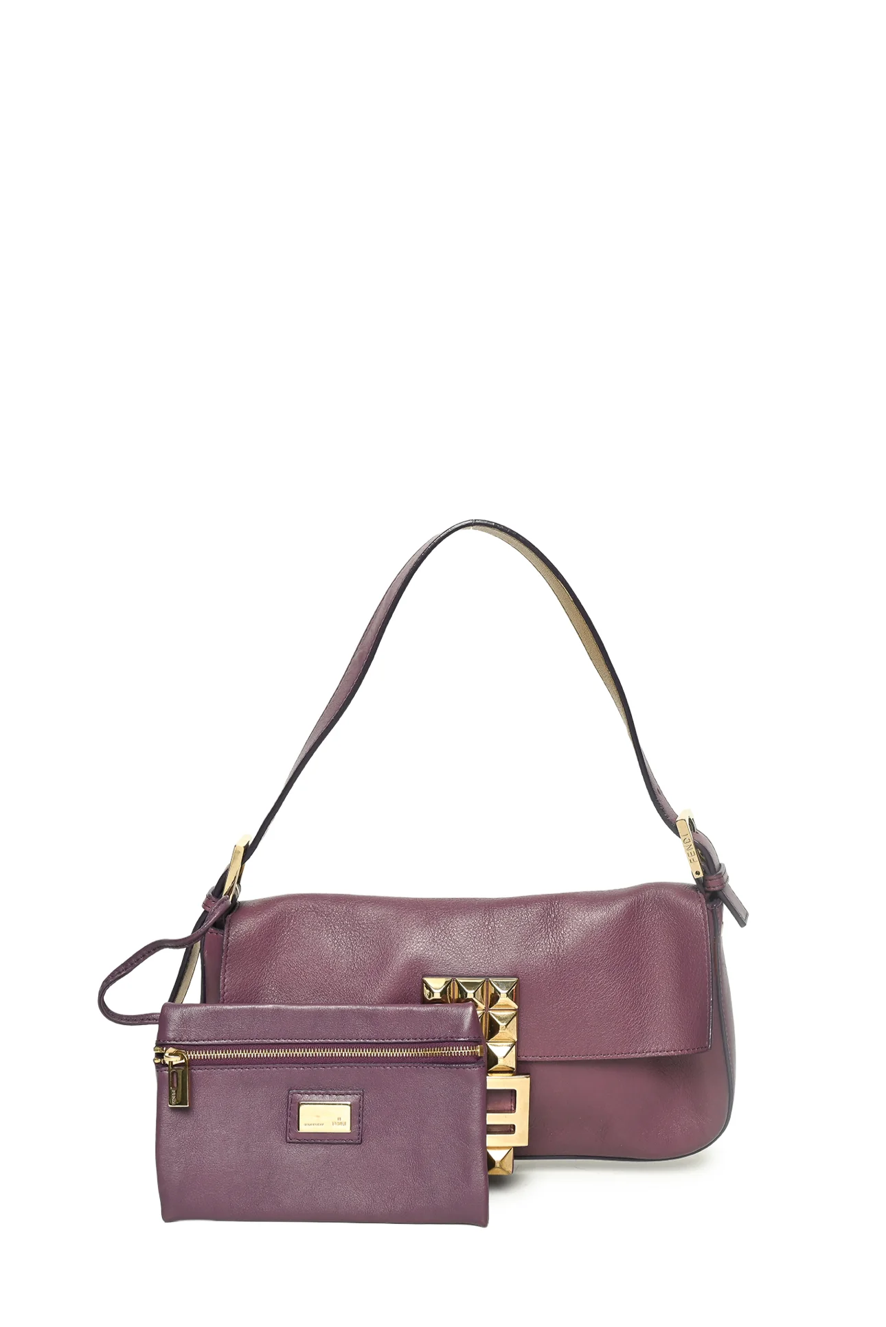 Fendi Studded Baguette Shoulder Bag - Image 3
