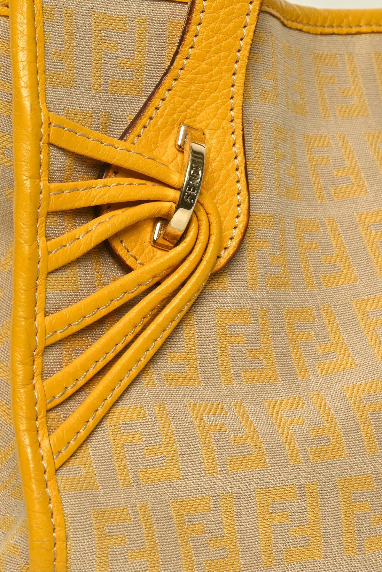 Fendi Vintage Zucca Canvas Roll Bag - Image 5