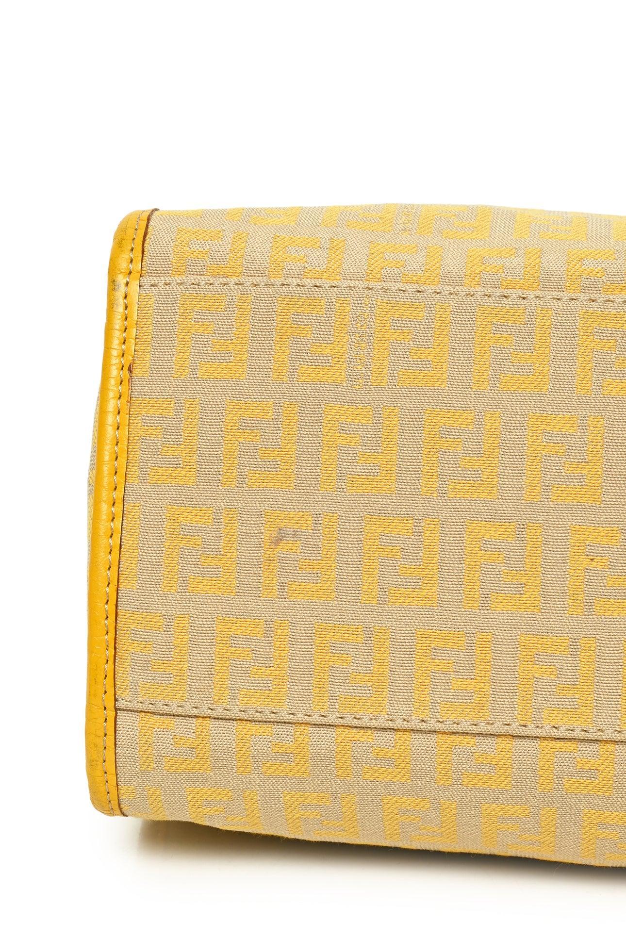 Fendi Vintage Zucca Canvas Roll Bag - Image 6