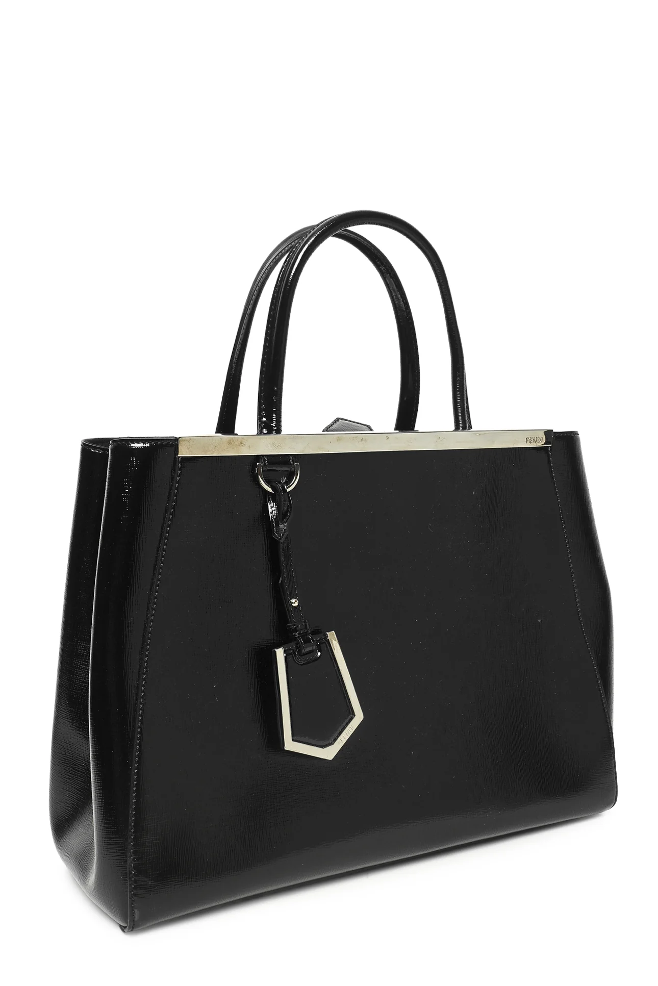 Fendi Vitello Patent Medium 2Jours Elite Tote - Image 2