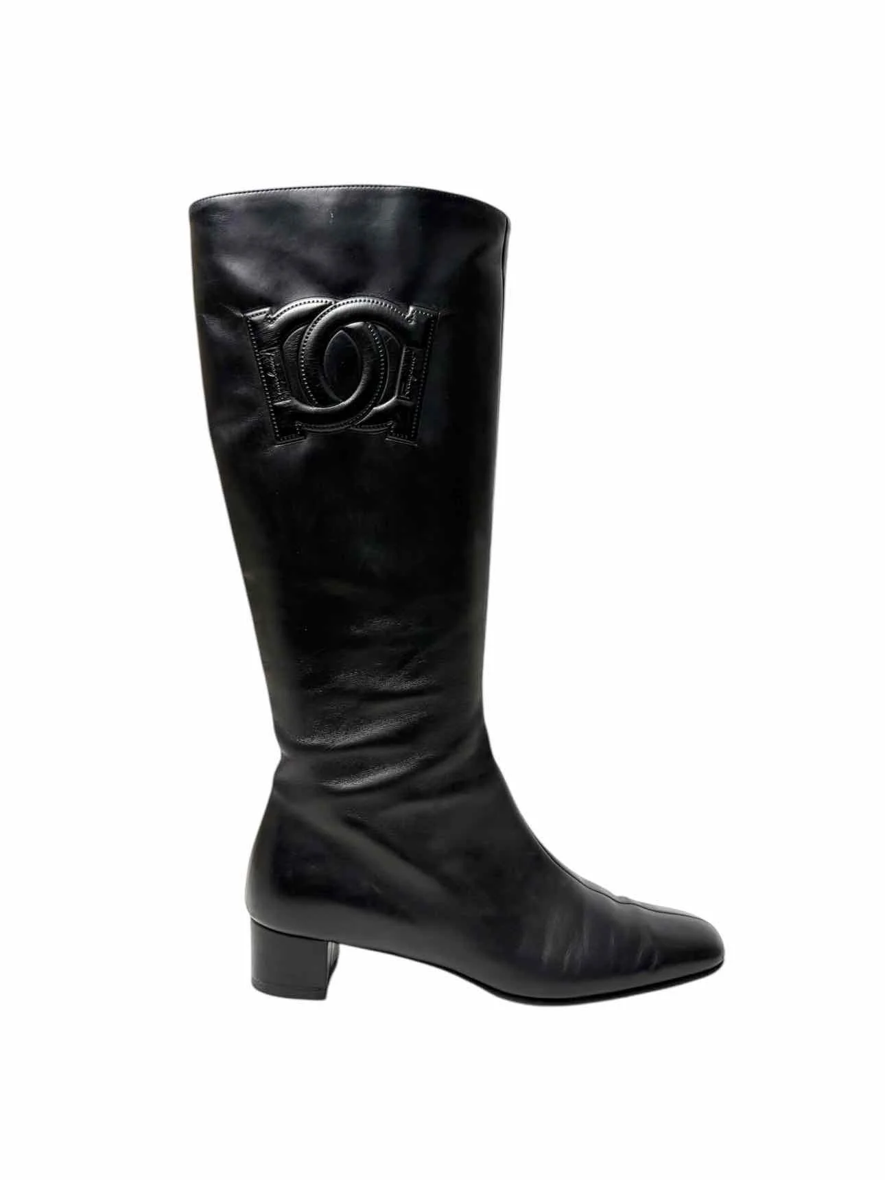 Ferragamo Logo Riding Size 6 Boots