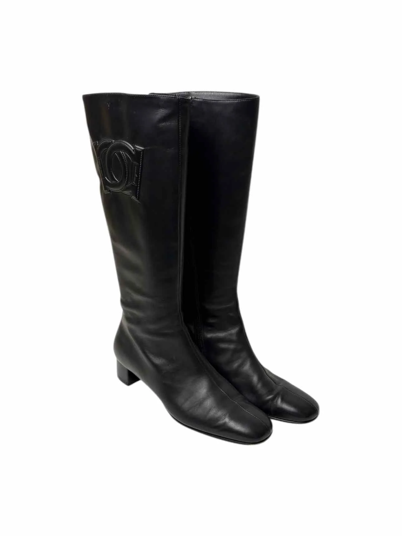 Ferragamo Logo Riding Size 6 Boots - Image 2