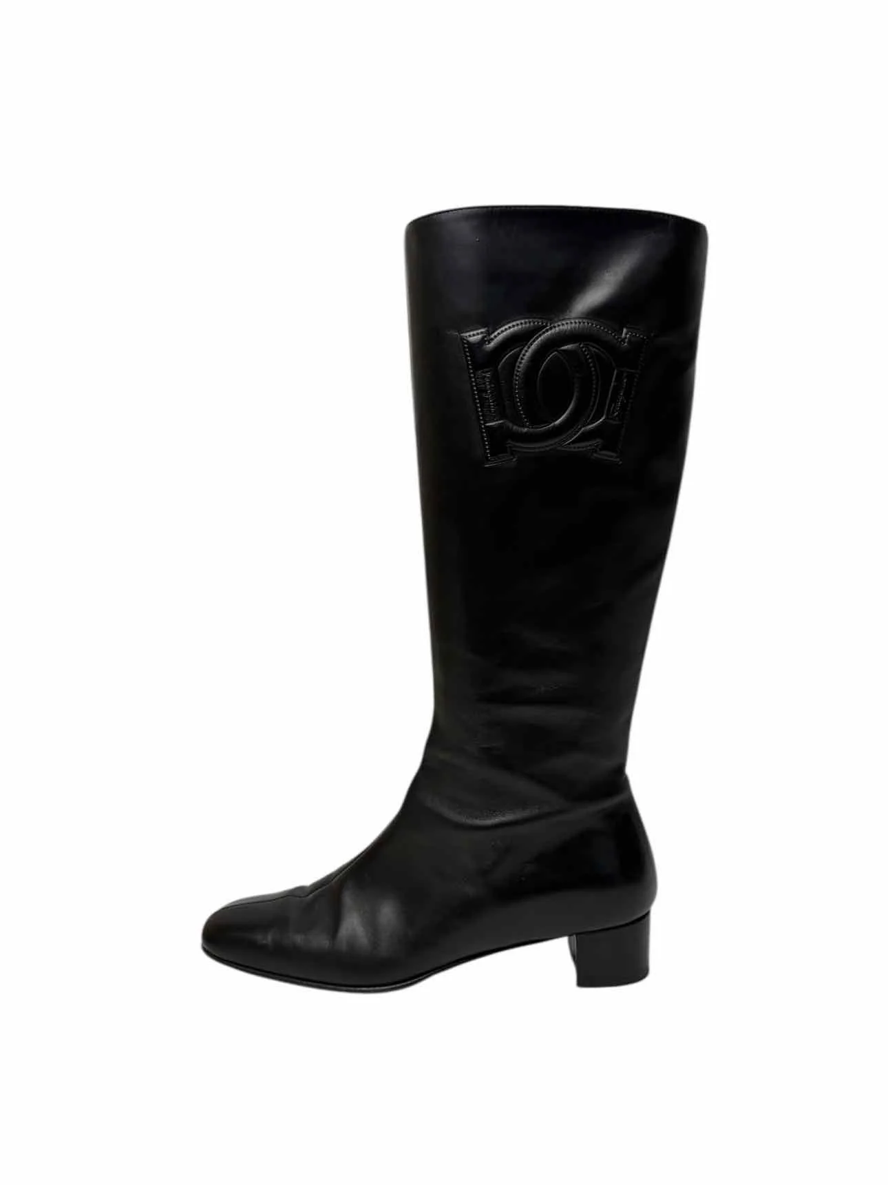 Ferragamo Logo Riding Size 6 Boots - Image 3