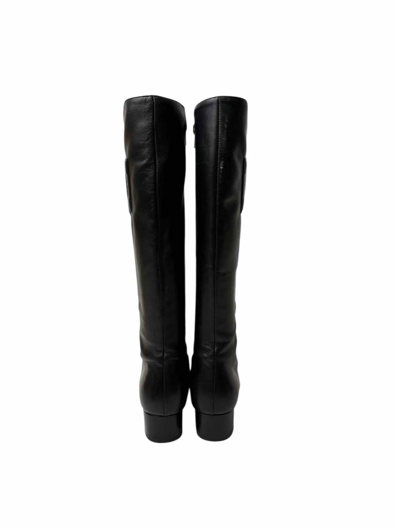 Ferragamo Logo Riding Size 6 Boots - Image 4