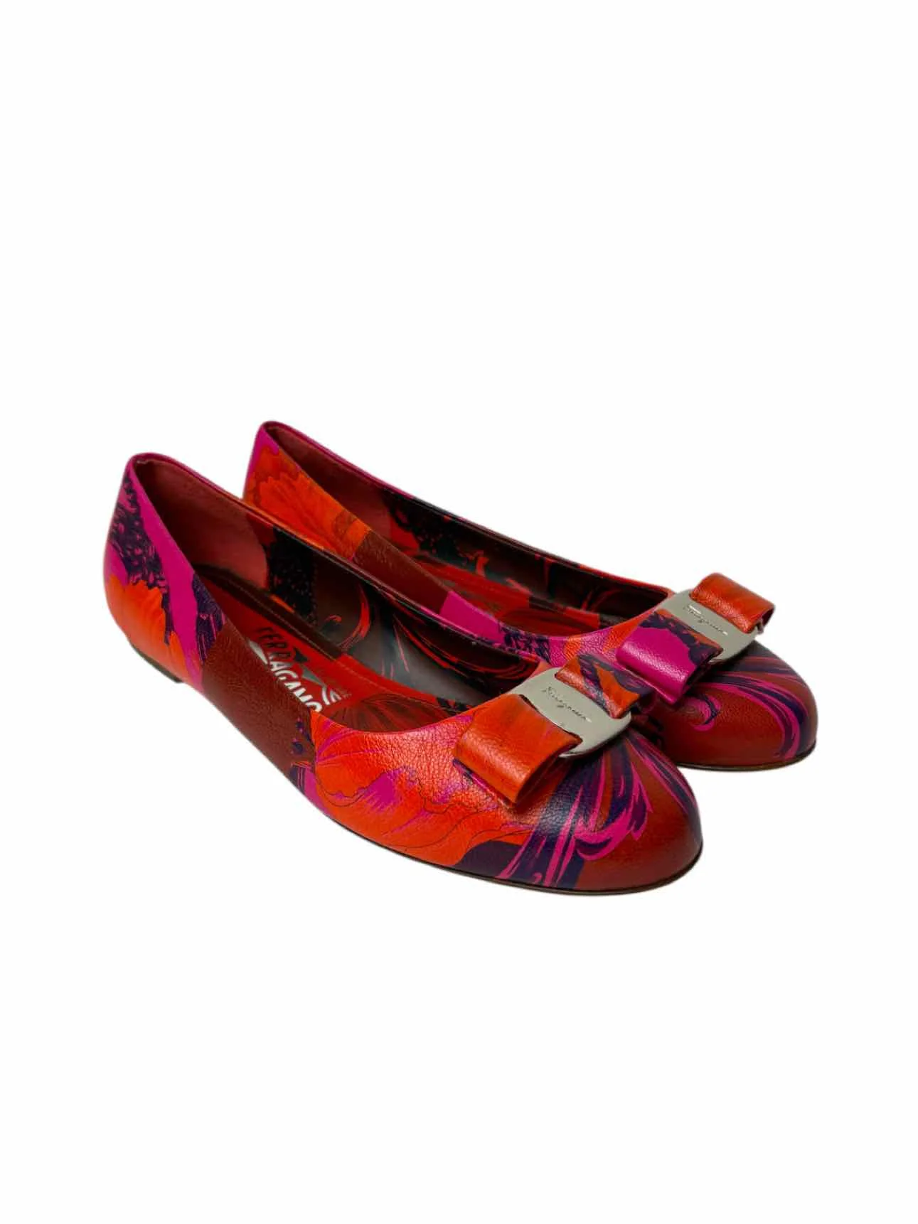 Ferragamo Size 6 Varina Icon Ballerina Leather Flats - Image 2