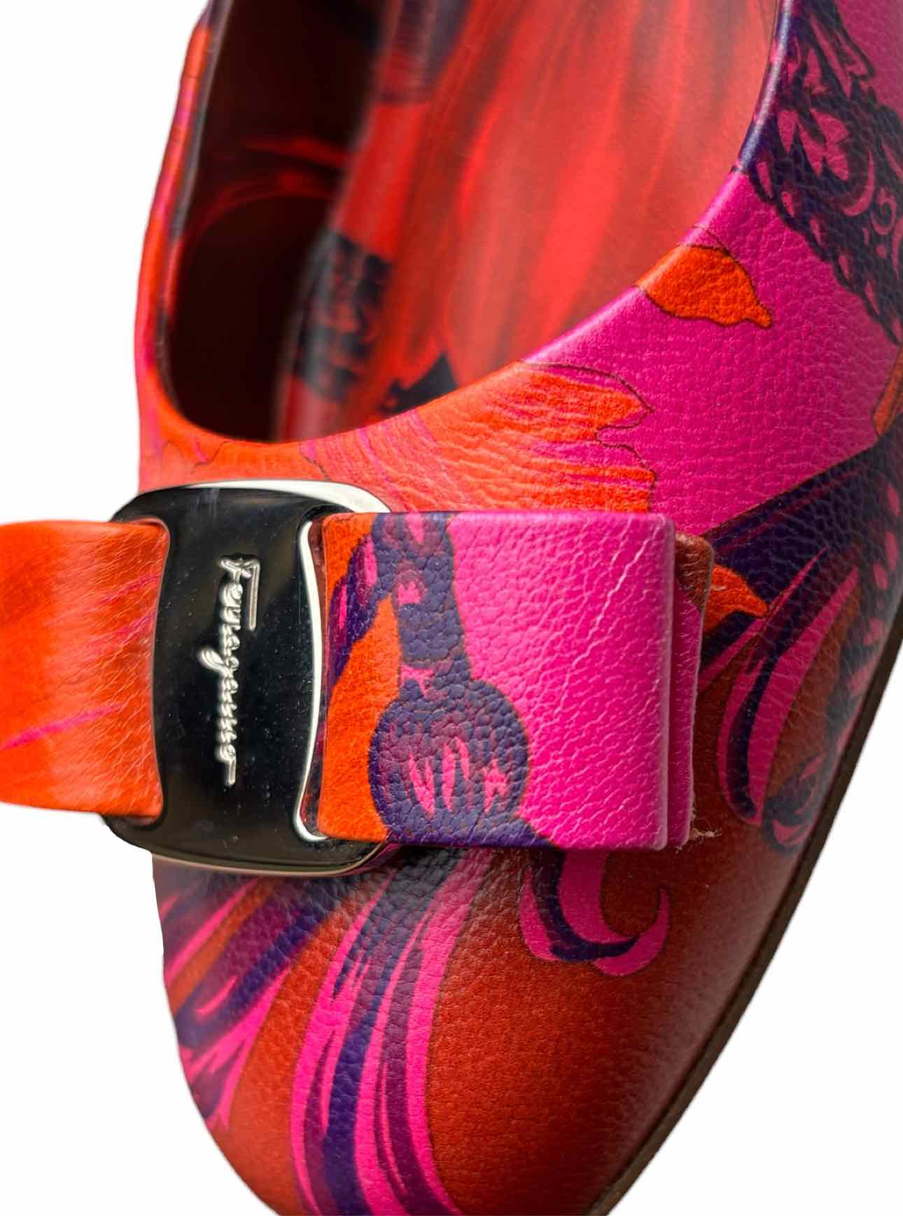 Ferragamo Size 6 Varina Icon Ballerina Leather Flats - Image 6