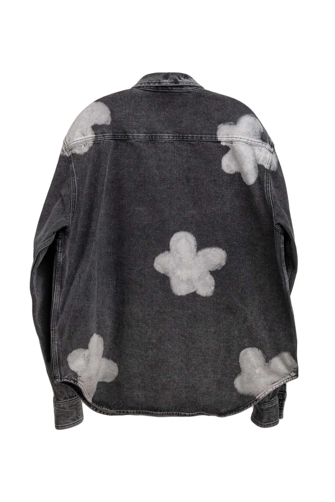 Forma Size XL Men's Bleached Flower Denim Shirt Long Sleeve - Image 2