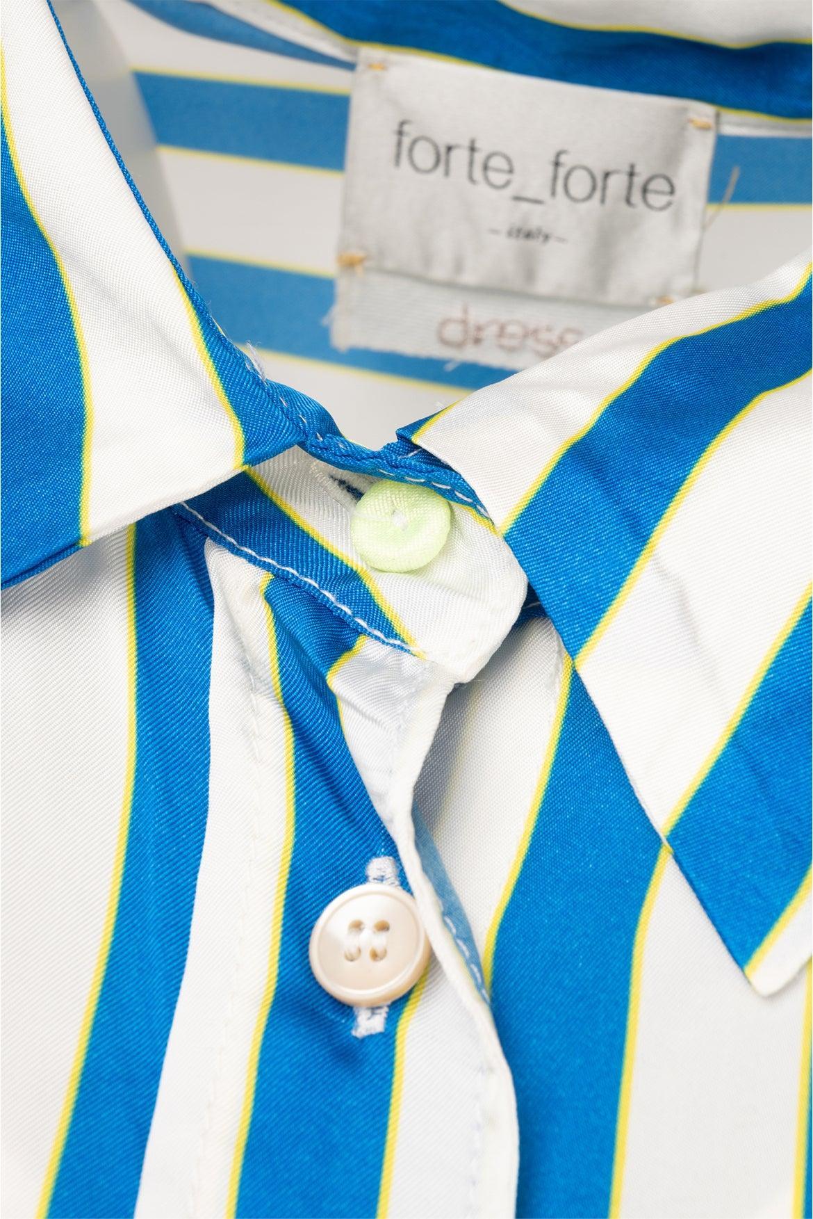 Forte_Forte Size 2 Striped Long Sleeve Button-Up Dress - Image 3