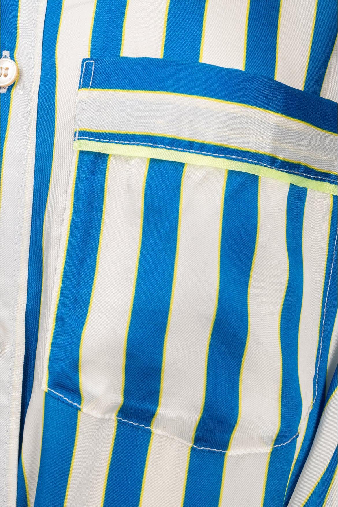 Forte_Forte Size 2 Striped Long Sleeve Button-Up Dress - Image 4