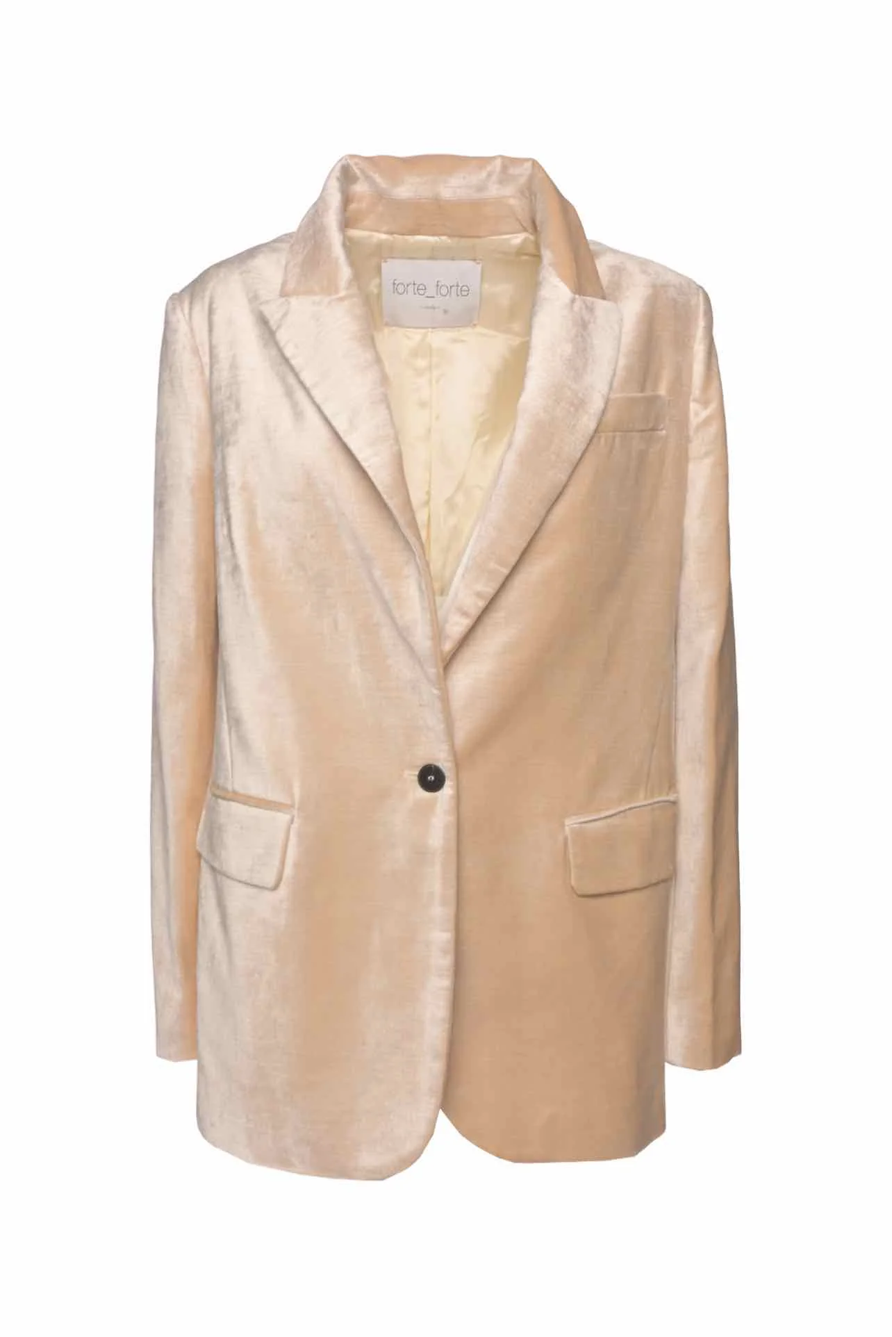 Forte_Forte Size 2 Velvet Single-Breasted Blazer
