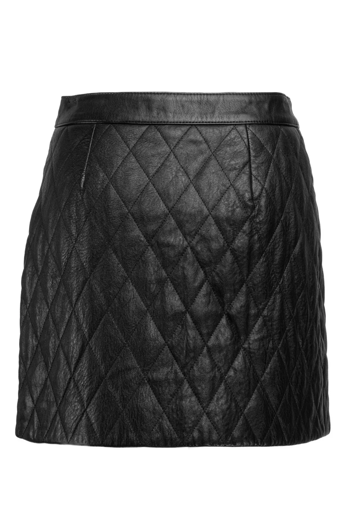 Frame Size XS Quilted Leather Mini Skirt - Image 2