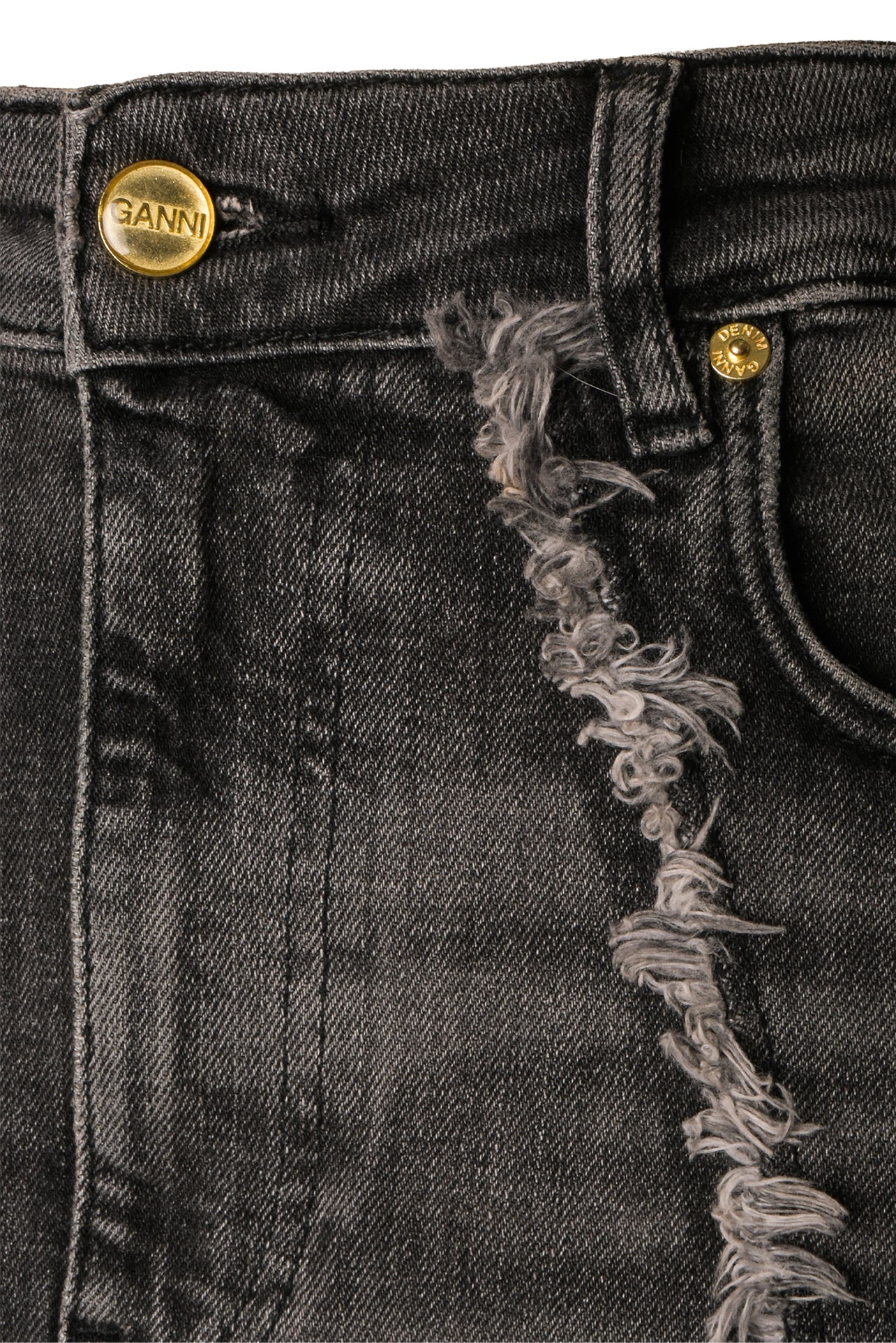 Ganni Size 34 Denim Skirt - Image 3