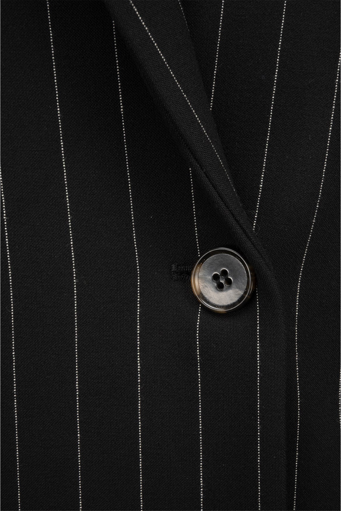 Ganni Size 36 Double Breasted Pinstripe Blazer - Image 3