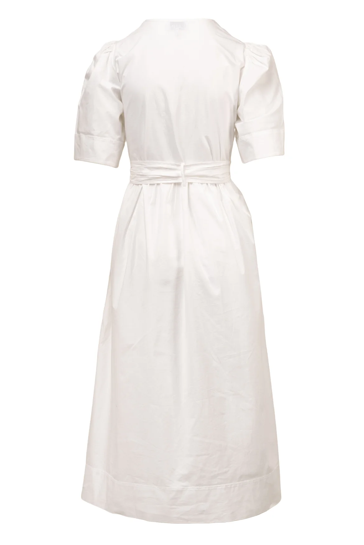 Ganni Size 8 Washed Stretch Cotton Tie Strap Midi Dress - Image 2