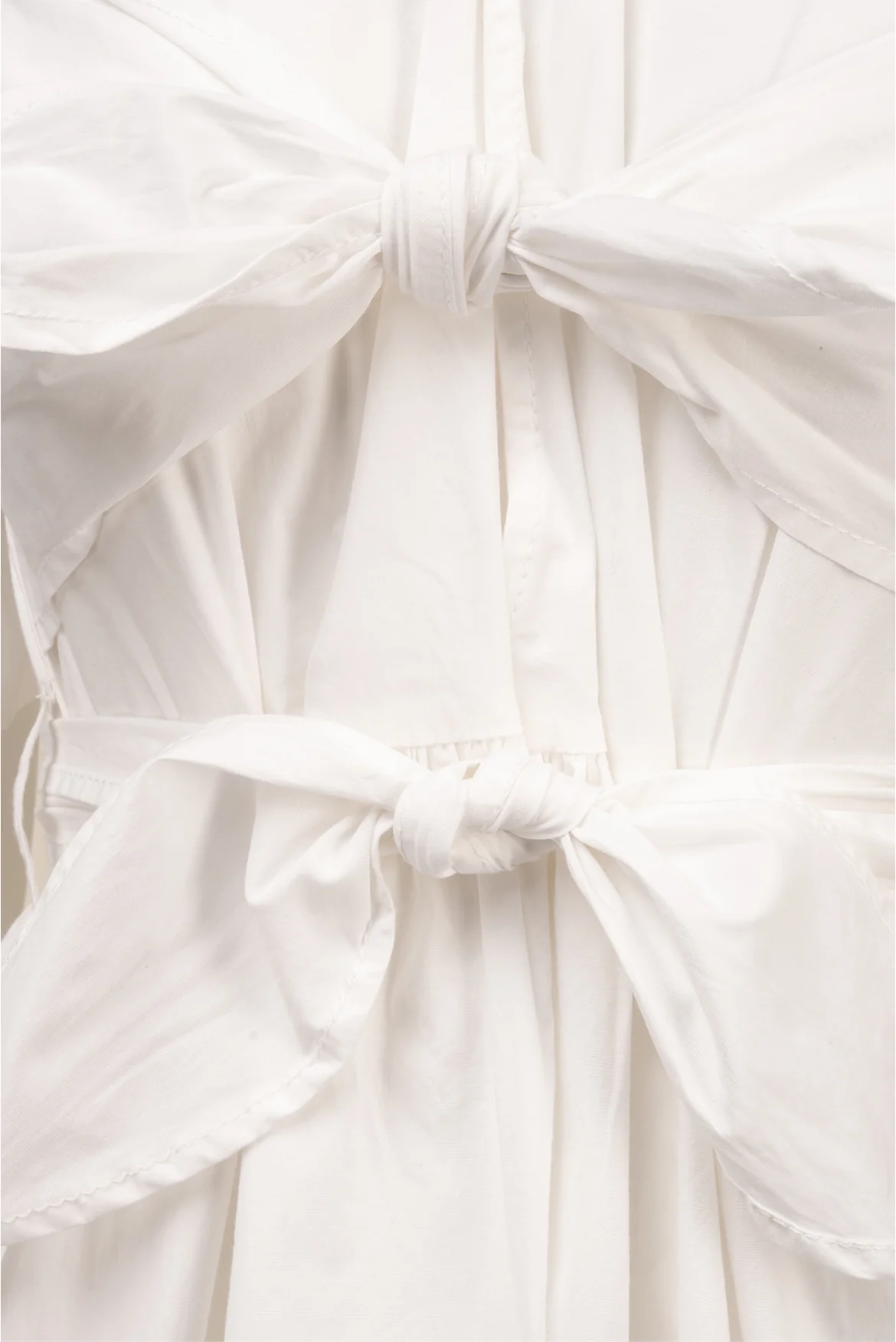 Ganni Size 8 Washed Stretch Cotton Tie Strap Midi Dress - Image 3