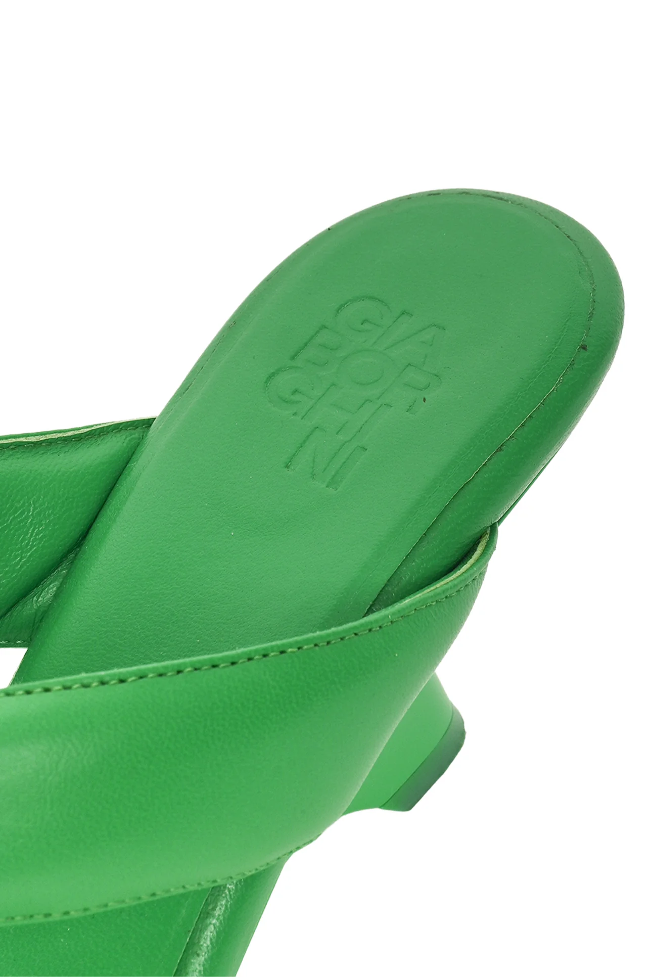 Gia Borghini x FWRD Size 37 Leather Thong Sandal Wedges - Image 6
