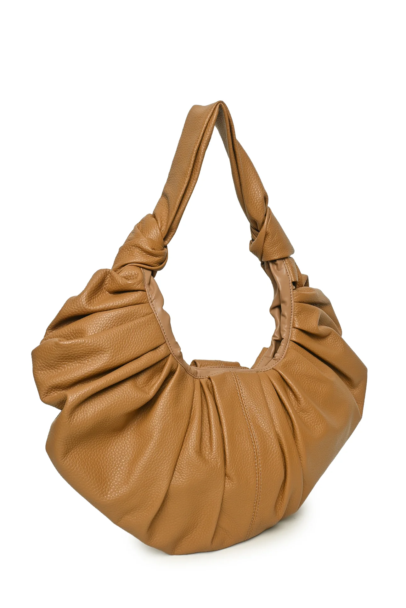 Gia Studios Croissant Pleated Vegan Leather Shoulder Bag - Image 2
