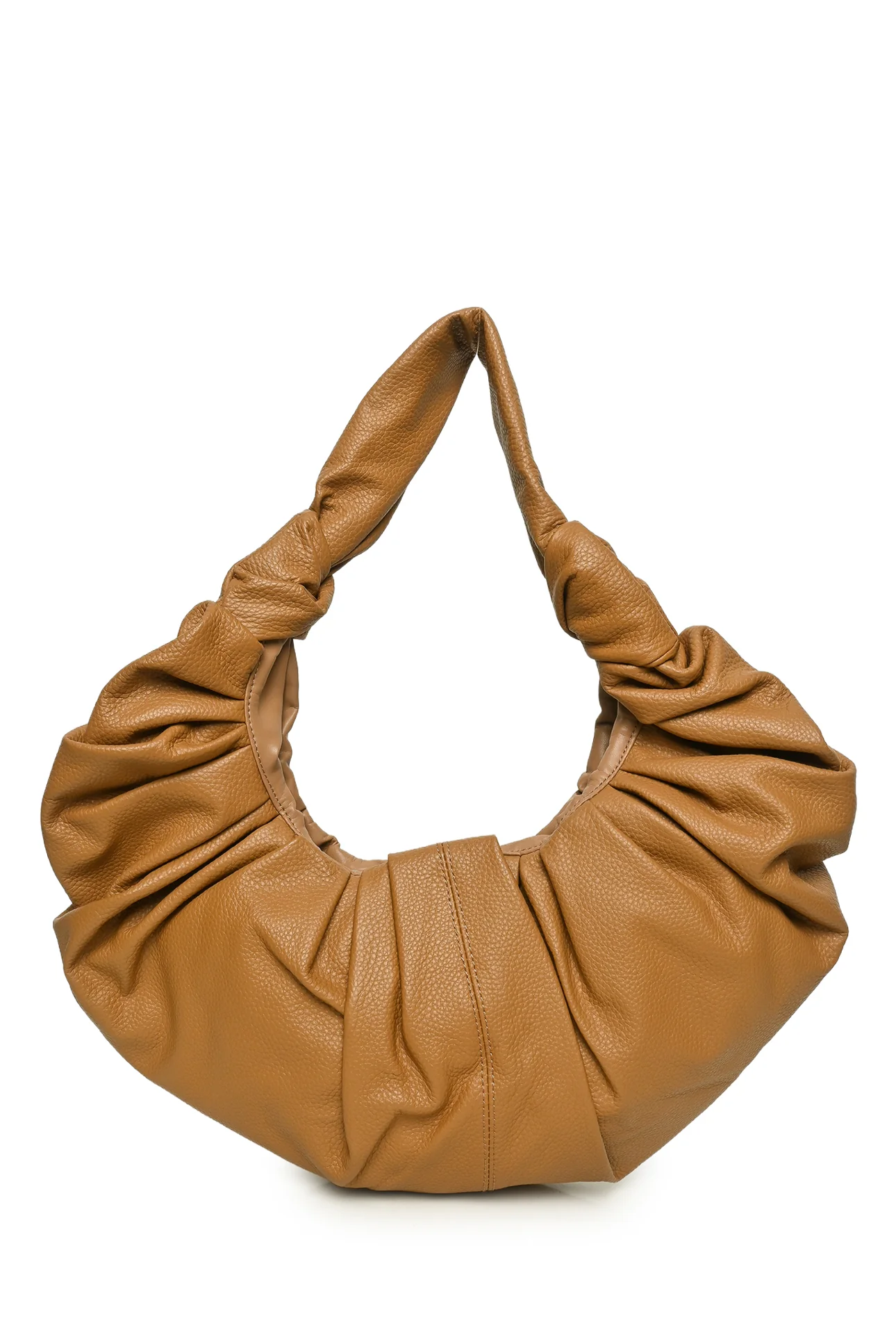Gia Studios Croissant Pleated Vegan Leather Shoulder Bag - Image 3