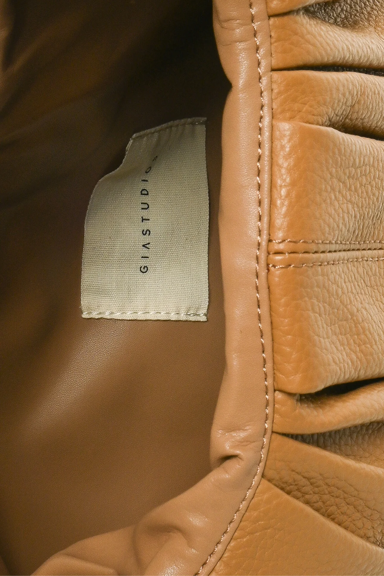 Gia Studios Croissant Pleated Vegan Leather Shoulder Bag - Image 5