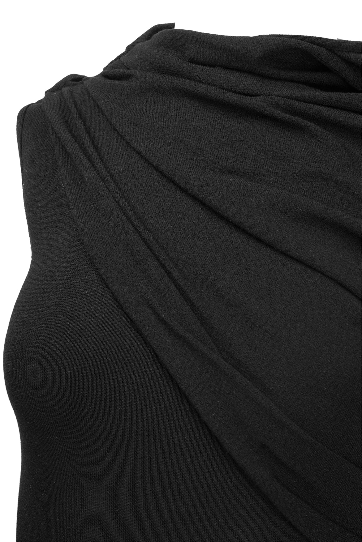 Giambattista Valli Size 4 Draped Single Sleeve Midi Dress - Image 3