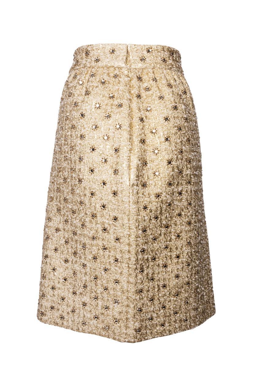 Giambattista Valli Size S Embellished Floral Pattern Skirt - Image 2