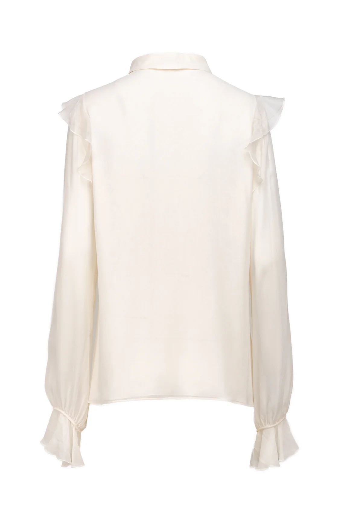 Giambattista Valli Size XL Silk Ruffles Sheer Blouse - Image 2